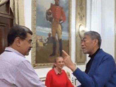 Nicolás Maduro recibe a Miguel Mejía en Caracas